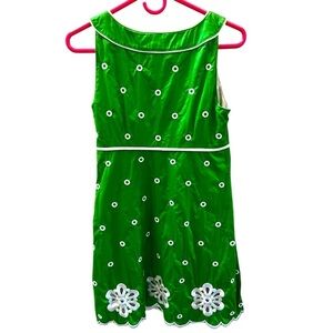 Lilly Pulitzer Green Dress with White Floral Accents